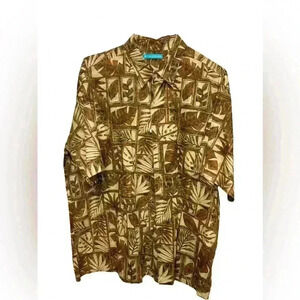 Tori Richard Men’s Island Vibes Hawaiian Button Down Short Sleeve Size XL